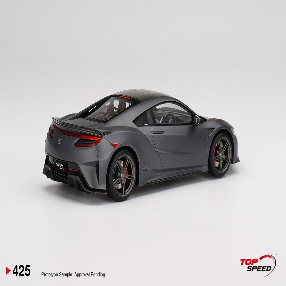 image 1 of Honda NSX Type S 2022 Gotham Grey Matte 1:18 Scale TSM TS0425
