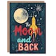 image 2 of Mothers Day Card Love You Moon Back Mum Card
