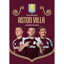 Aston Villa FC 2026 A3 Wall Calendar | Red | Maroon/Blue | 1