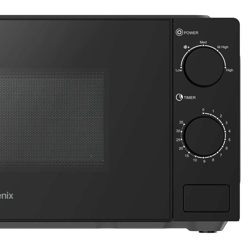 image 1 of Manual Microwave, 700 W, 20 Litre, 35 Minute Timer, Black, Igenix IGMS02071B