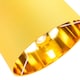 image 3 of Contemporary Ochre Cotton 10 Inch Table-Pendant Lamp Shade with Shiny Gold Inner | Yellow