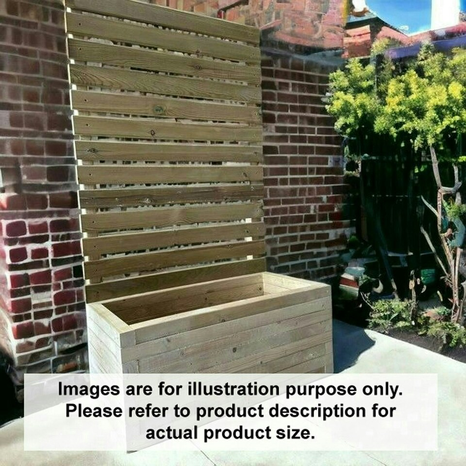 image 1 of Norfolk Planter and Trellis - Wood - L210 x W40 x H150 cm | Brown