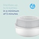 image 6 of MAM Microwave Natural Cleaning Steam Baby Bottle Steriliser Grey