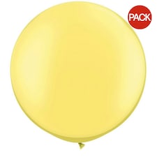 Qualatex 5 Inch Plain Latex Party Balloons (Pack Of 100) (48 Colours) - Pearl Lemon - One Size