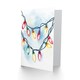 image 2 of Greeting Card Colourful Fairy String Lights Soft Watercolour Blank For Him Or Her Art Xmas Christmas Card
