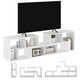 image 8 of HOMCOM TV Unit for TVs up to 75 Inches, Free Combination TV Stand, White