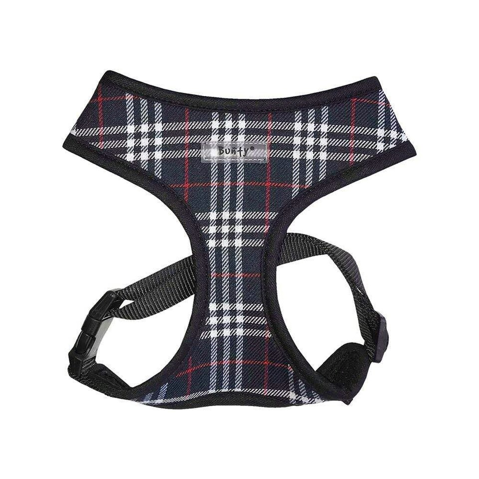 image 1 of Soft Dog & Puppy Harness with Clip, Adjustable Black | S