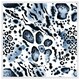 image 1 of Blue leopard print (Picture Frame) White | XL