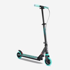 Decathlon Kids' Scooter with Handlebar Brake and Suspension Mid 5 - Grey/Green