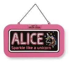 History & Heraldry Light Up Neon Name Sign - Alice
