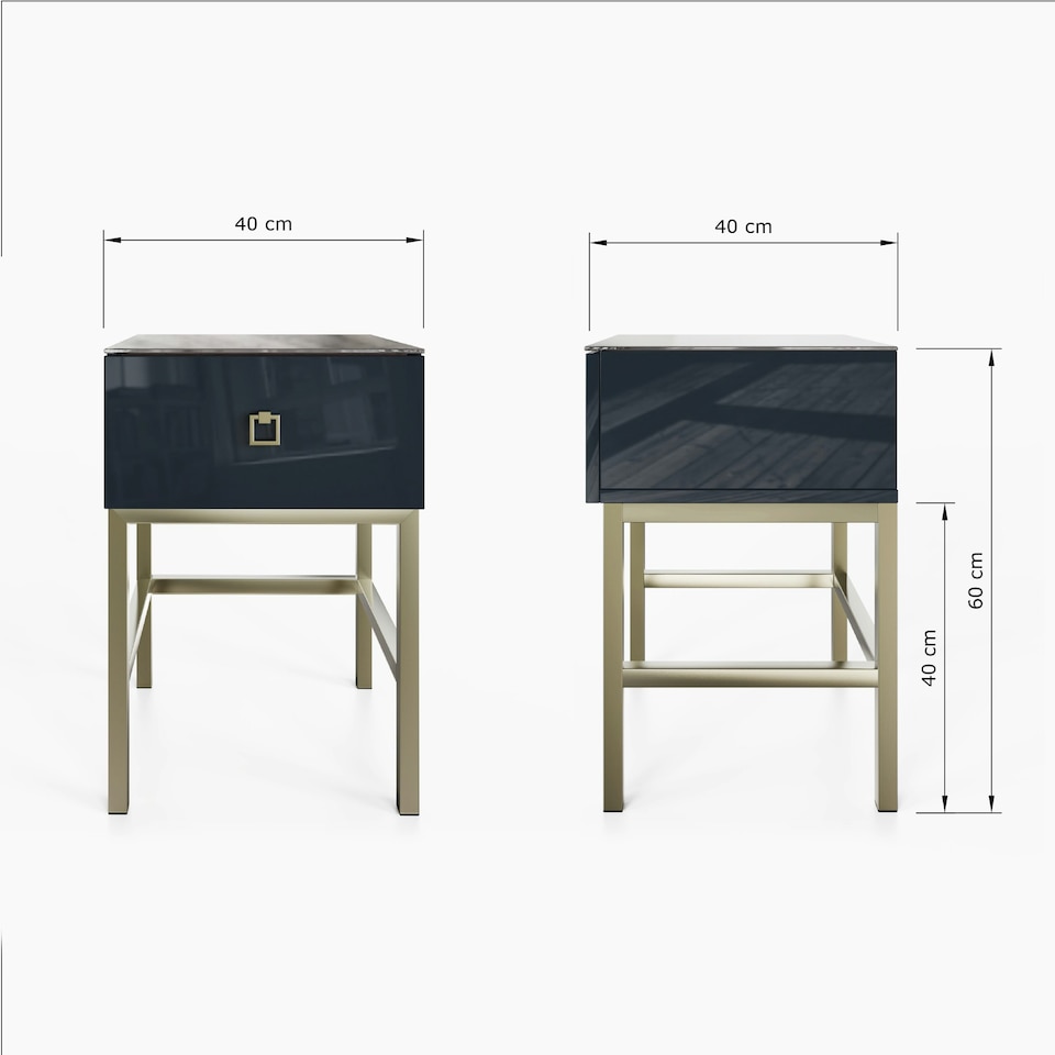 image 1 of Frank Olsen Lyra Lamp/side table Black | Midnight Onyx