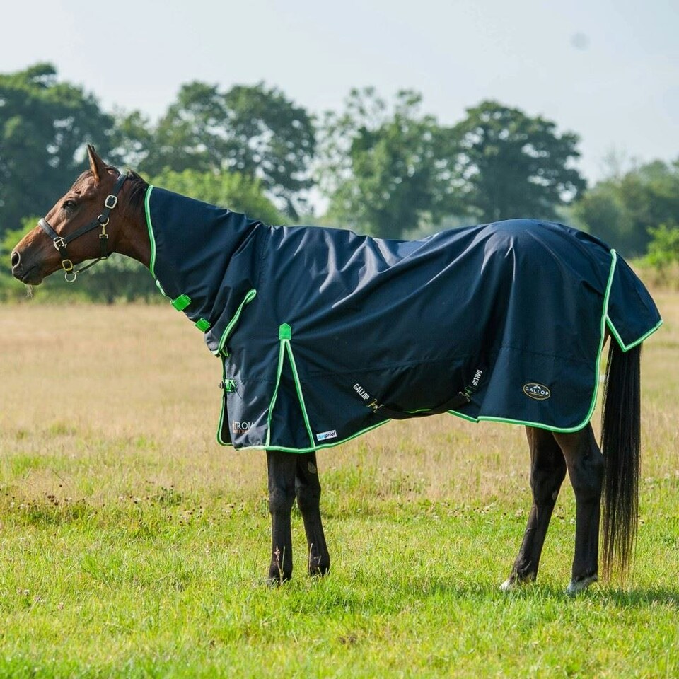 Gallop Equestrian Trojan Duraproof Lightweight Turnout Combo Blue | Size: 5ft 6
Colour: Navy