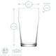 image 3 of LAV Noniq Pint Beer Glasses - 570ml - Clear - Pack of 6 | Clear | Clear