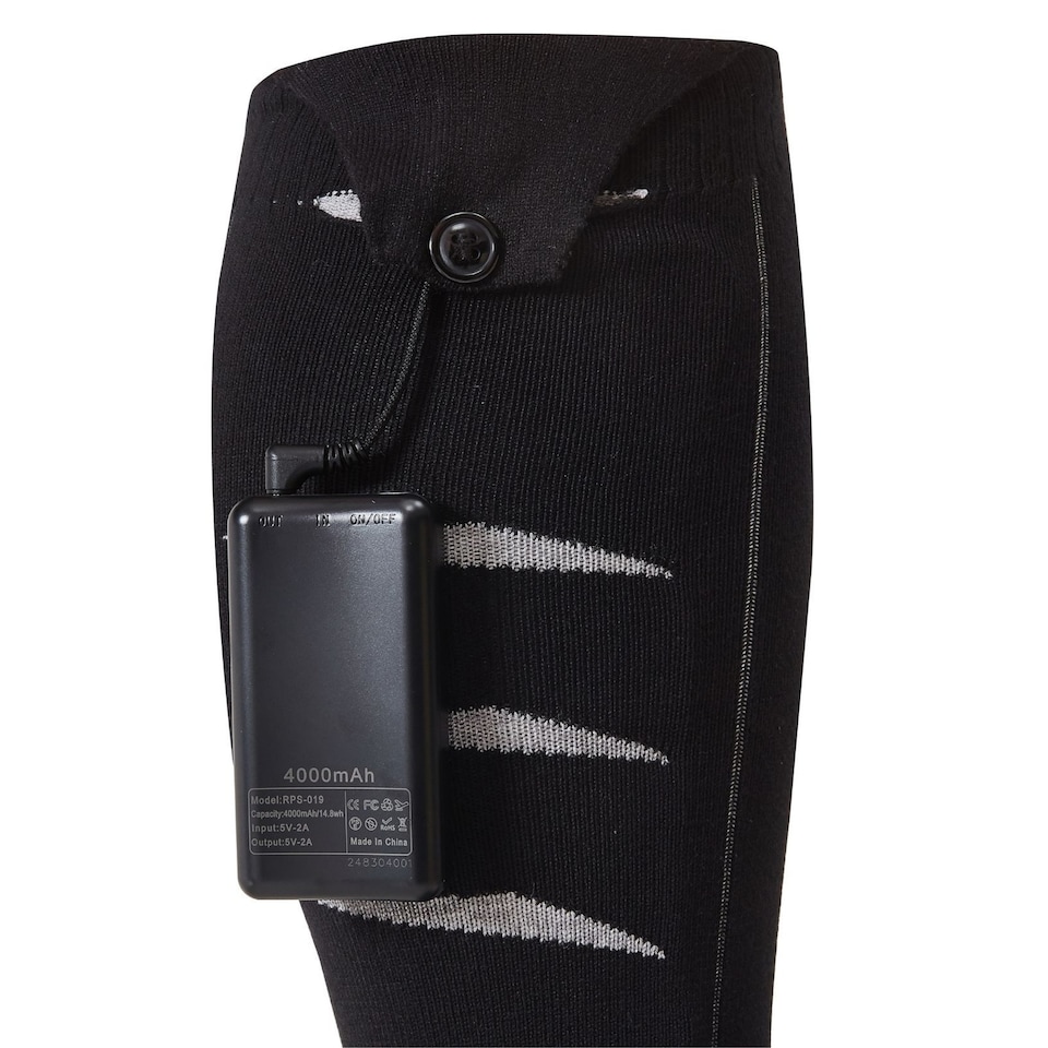 image 1 of 2 Pairs Rechargeable Heated Socks USB Battery Powered Winter Warmth