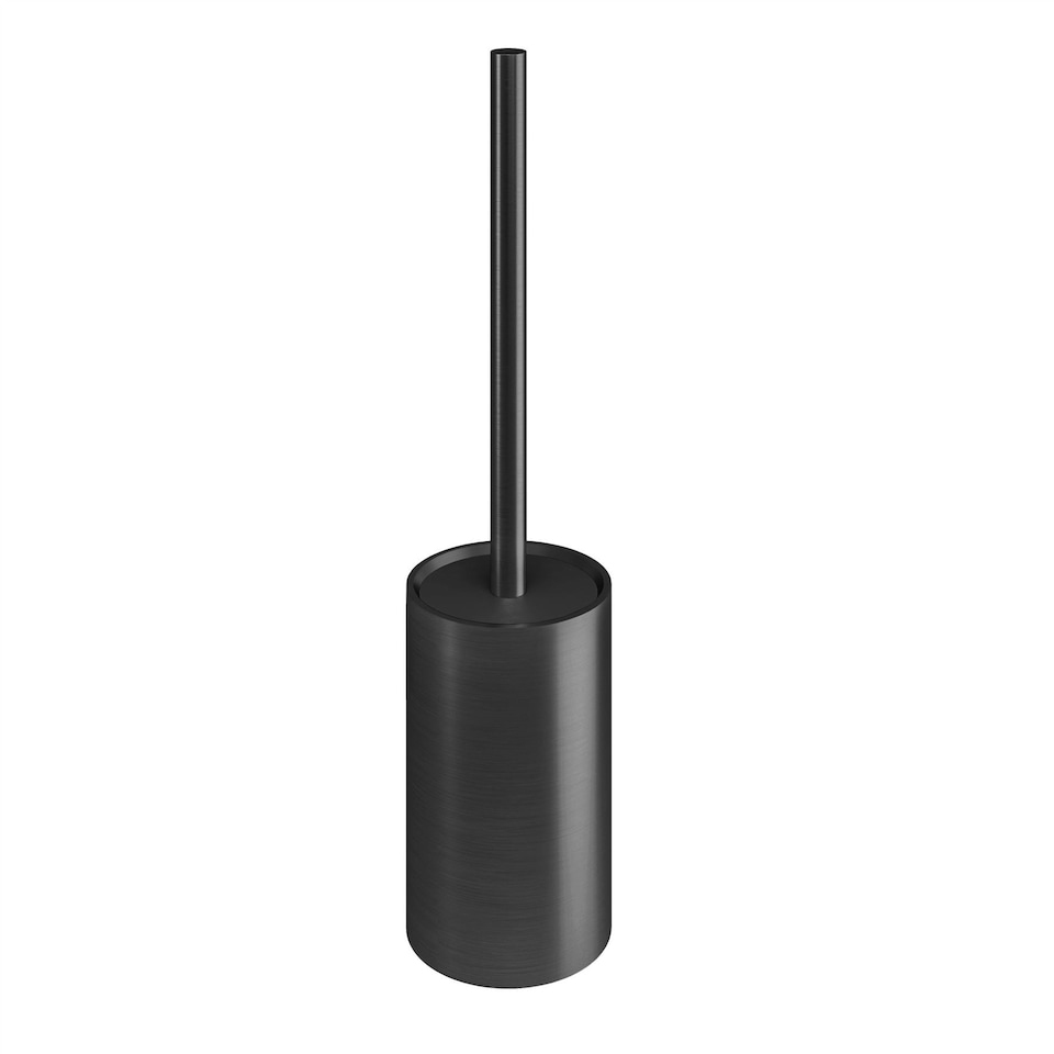 image 1 of Cosmic Free Standing Toilet Brush with Durable Metal for Bathroom, Brushed Black