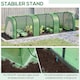 image 9 of Outsunny Tunnel Greenhouse Steel Frame for Garden w/ Zipper Doors
