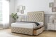 image 4 of Sloomy Sofia Gold Almond Coniston Divan Bed Base 4 Drawers With 54 Inch Floor Standing Headboard & 12 Inch Matching Footboard | Cream | Almond | King | 1