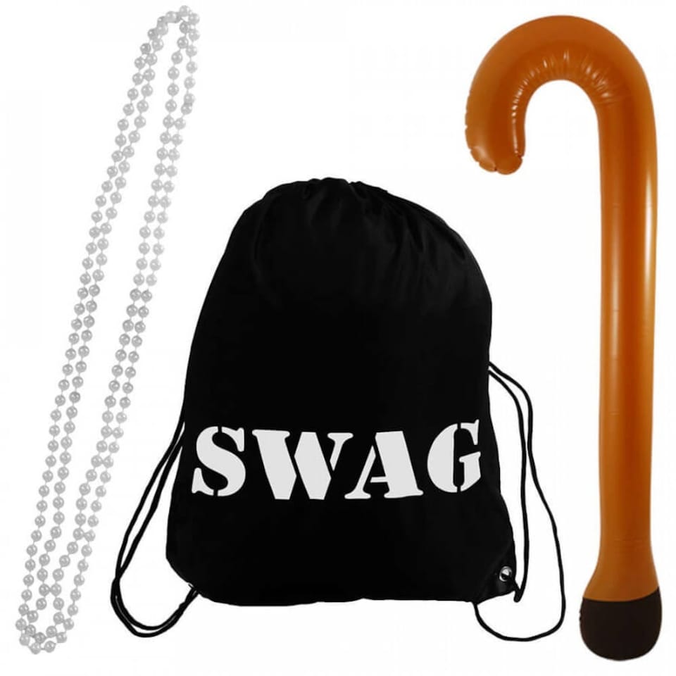 image 1 of Storybook Accessory Set - Necklace, Walking Stick & Bag Black | One Size