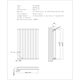 image 3 of Typhoon - White Designer Radiator H800mm x W544mm Double Panel