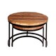 image 1 of Round Railway Sleeper Set of 2 Coffee Tables - Metal - L90 x W90 x H40 cm Brown