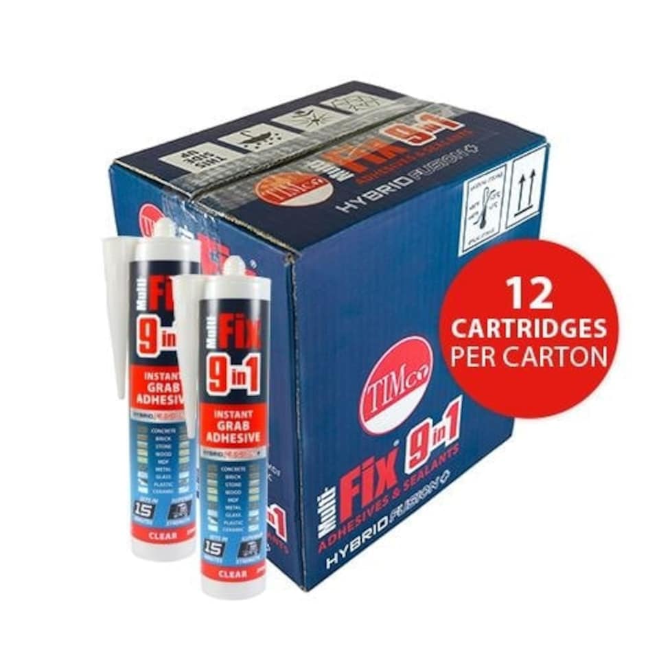 image 1 of Timco - 9 in 1 Instant Grab Adhesive - Clear (Size 290ml - 1 Each)