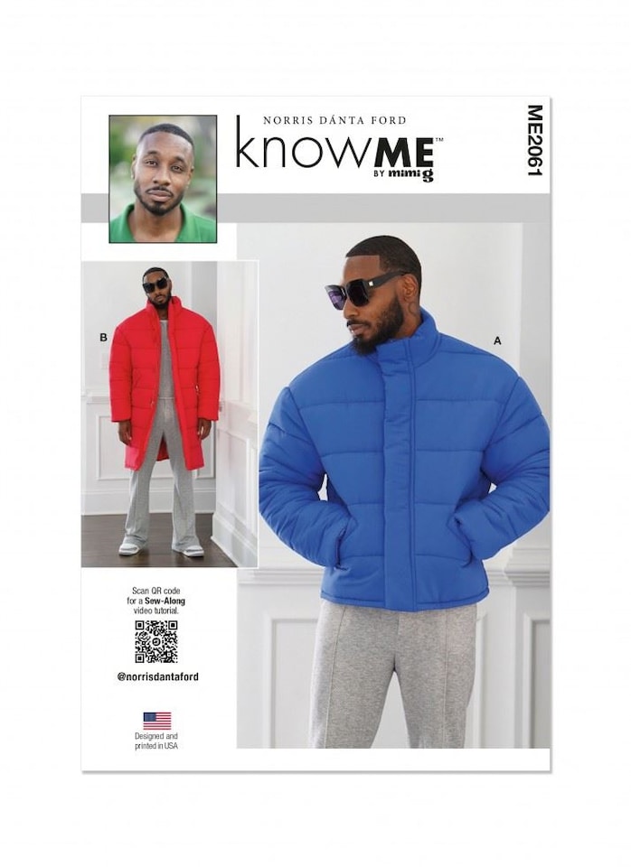 image 1 of Know Me 2061 Paper Sewing Pattern – Men’s Coat, Sizes Aa (34–36–38–40–42), Intermediate
