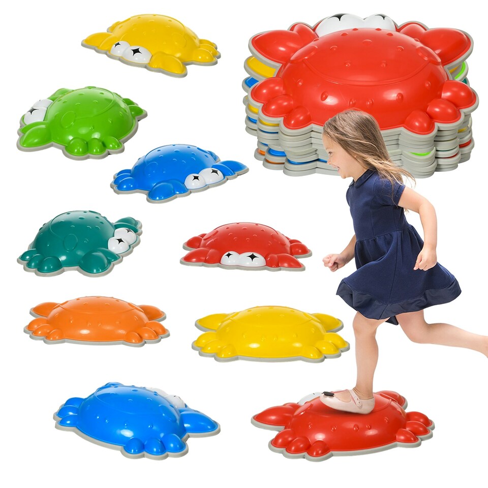 image 1 of ZONEKIZ Kids Stepping Stones, 9PCs Balance Stones for Indoors, Outdoors