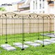 image 9 of Outsunny Garden Decorative Fence 4 Panels 44in x 12ft Steel Wire Border Edging