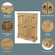 image 2 of Corona 2 Door Cupboard Unit in Antique Waxed Pine - Adjustable and Removable Shelves | Brown | Brown | One Size | 1