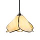 image 1 of Elegant Designer Pendant Lighting Shade with Amber Cream Glass Floral Petals
