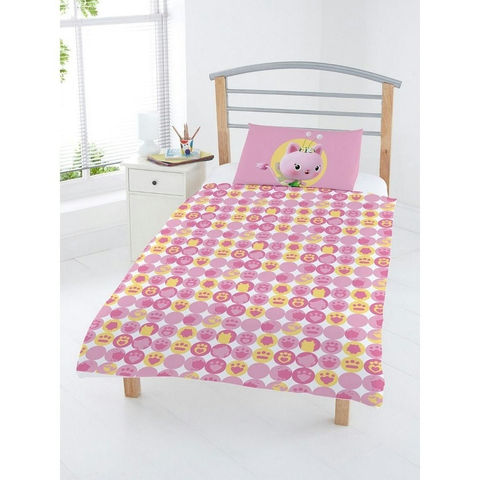 image 1 of Gabbys Dollhouse Friends Duvet Cover Set - Pink/Multicoloured - Junior | Pink | Single