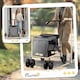 image 7 of PawHut One-click Foldable Pet Stroller w/ Mesh Windows, for Small Pets - Grey