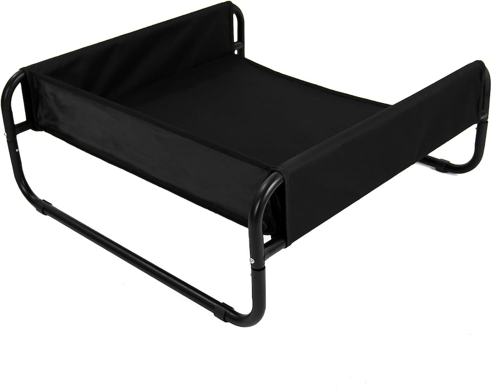 image 1 of Actiaspet Elevated Dog Bed Steel Frame Raised Pet Cot Black or Grey (Black, Medium)
