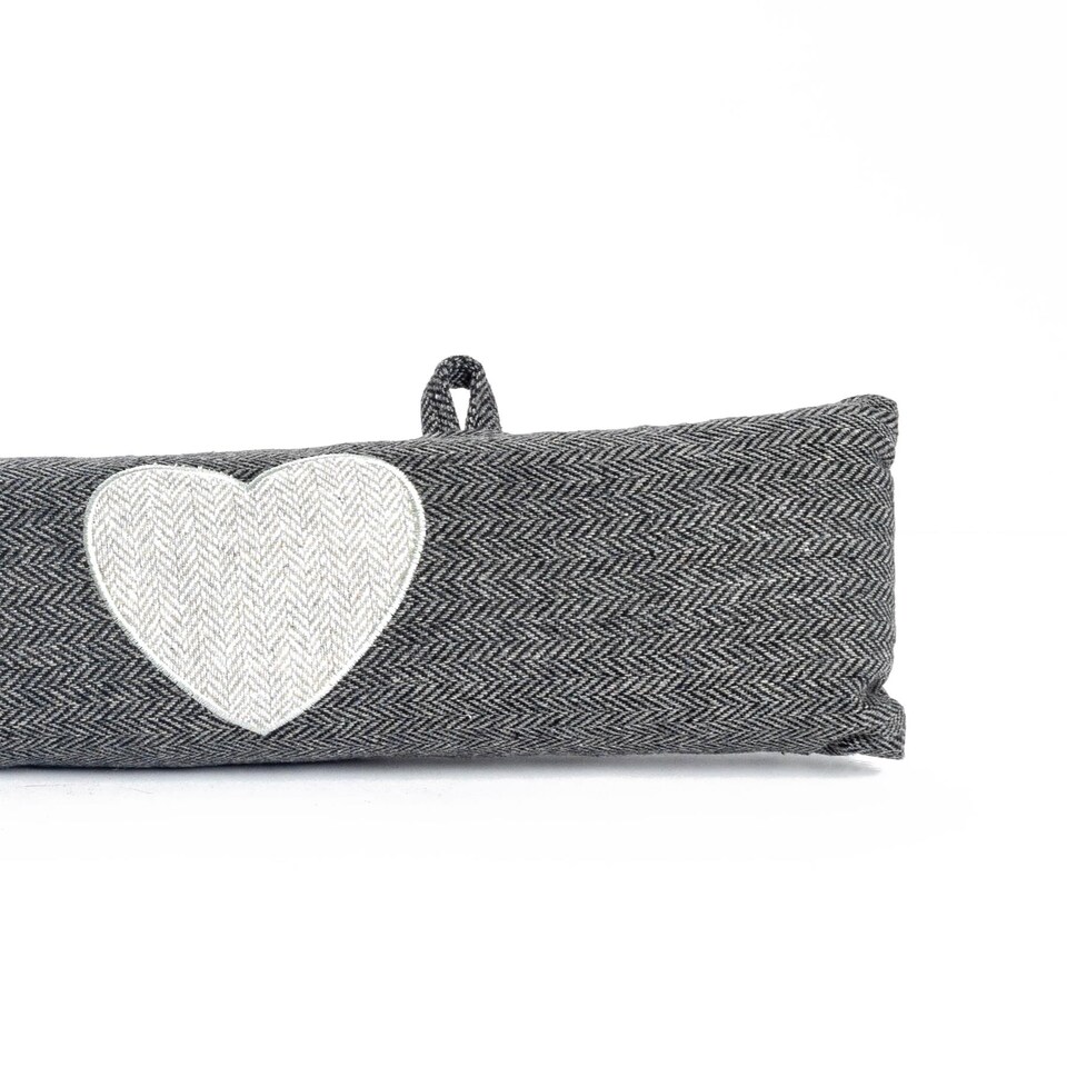 image 1 of Nicola Spring Herringbone Draught Excluder - 78.5cm - Heart