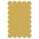 image 1 of Gold Glitter Scalloped Plastic Placemats - Pack of 8