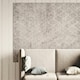 image 3 of Beige Grey Distressed Geometric Trellis Washable Living Room Area Rug-120x170cm Cream