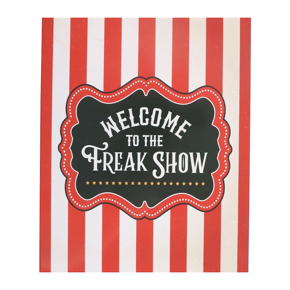image 1 of Something Different Welcome to the Freak Show Hanging Sign | Red | Red/White | One Size | 1