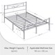 image 3 of Yaheetech Metal Platform Bed Frame with Cloud-inspired Design Headboard Antique Silver, 4ft6 Double