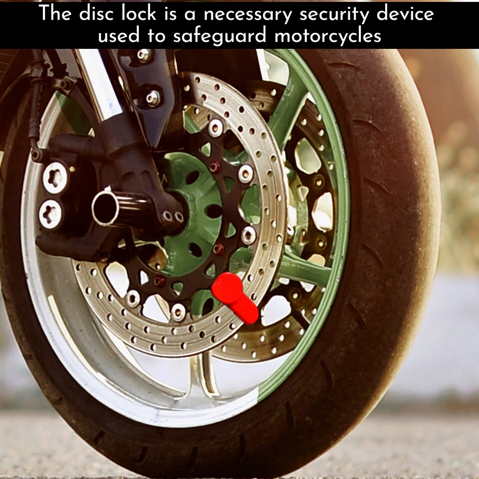 image 1 of Anti-Theft Disc Brake Lock Heavy-Duty with 2 Keys for Bicycles