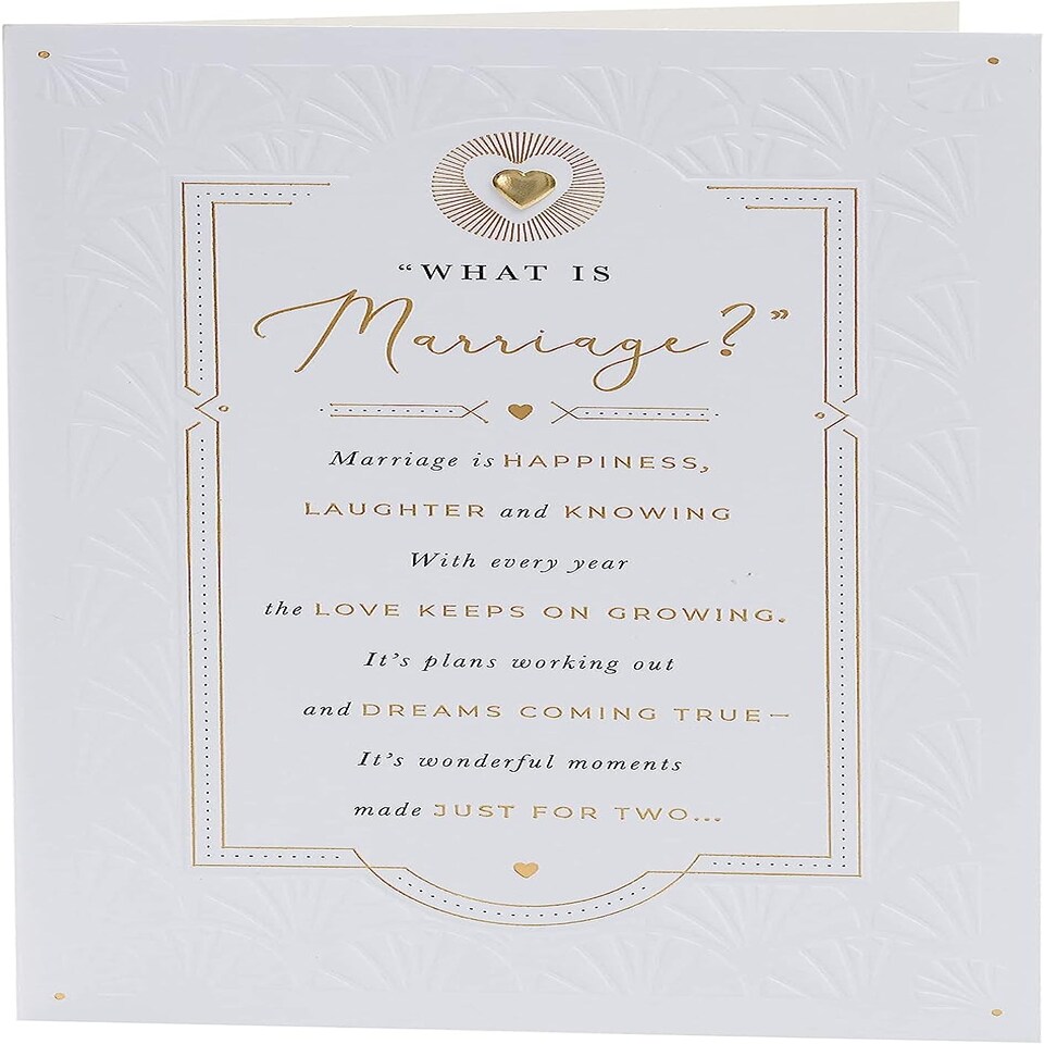 image 1 of Poetic Design Wedding Congratulations Card