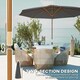 image 5 of Outsunny Wooden Garden Parasol with Rope Pulley Mechanism Grey | Dark Grey