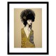 image 1 of Golden Geisha Girl Abstract Elegant Painting Artwork Framed Wall Art Print