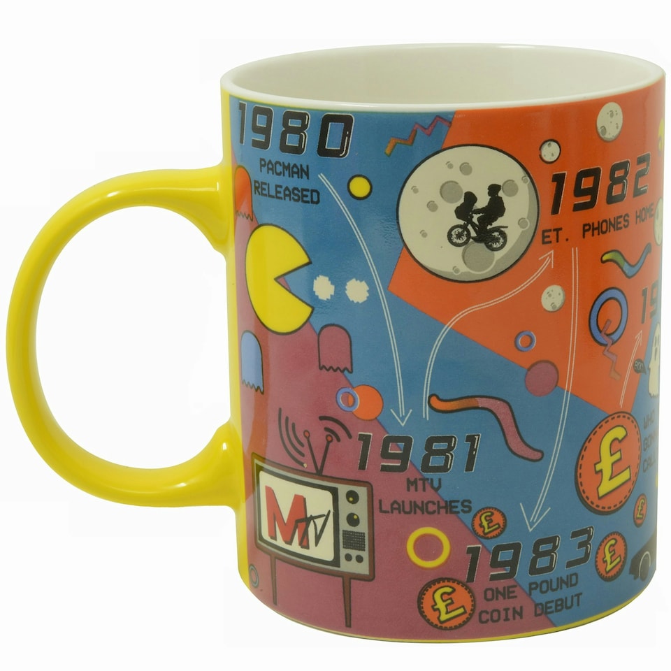 image 1 of Gift Republic Mug 80s Decade Timeline