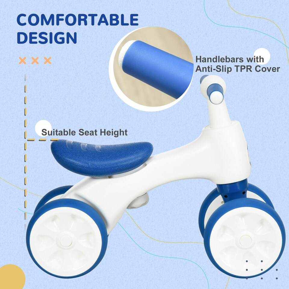 image 1 of AIYAPLAY Baby Balance Bike, for Ages 18-36 Months w/ Anti-Slip Handlebars