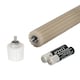 image 3 of Luxe Collection Natural Glow Ribbed Taper Candles - Wax - L2 x W2 x H24 cm - Taupe
