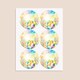 image 3 of Easter Eggs Round Stickers 88mm - Sheet of 6