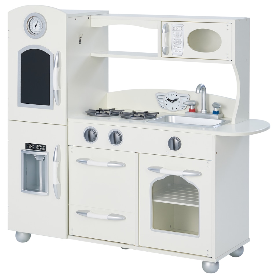 image 1 of Teamson Kids Pink Play Kitchen Set with Chalk Board and Pretend Ice Maker