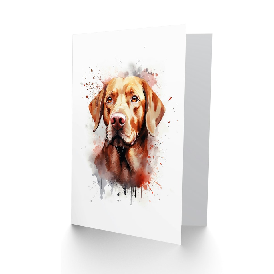 image 1 of Red Labrador Retriever Lovers Gift Blank Art Card