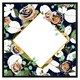 image 2 of Decorative flowers on navy background (Picture Frame) Grey | L