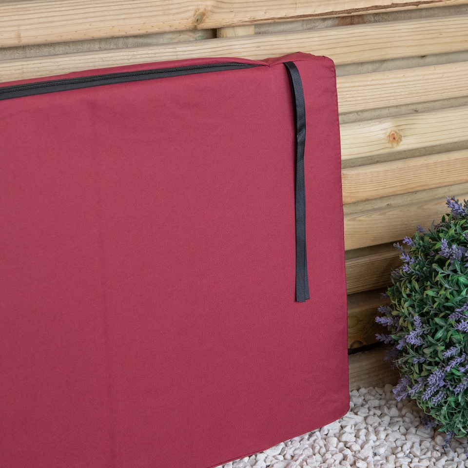 image 1 of 99 x 41cm Cushion Base for 2 Seater Wooden Garden Bench in Burgundy